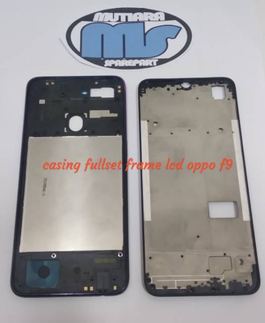 CASING OPPO F9 / BACKDOOR FULLSET BAZEL + FRAME LCD OPPO F9