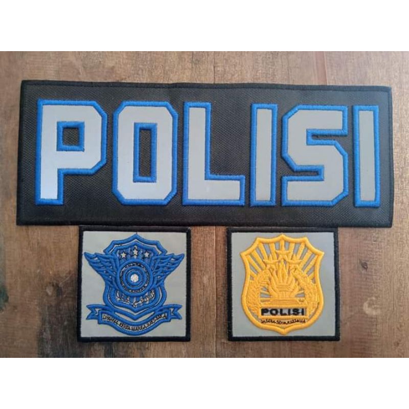 ATRIBUT BORDIR POLISI UNTUK JAKET/ ROMPI