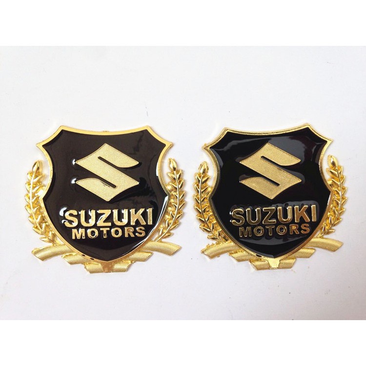 2Pcs 3D MOTOR Mobil Logo Mobil Emblem Badge Decal Sticker Untuk Suzuki ERTIGA Swift XL7 SX4 Jimy vitara jimy