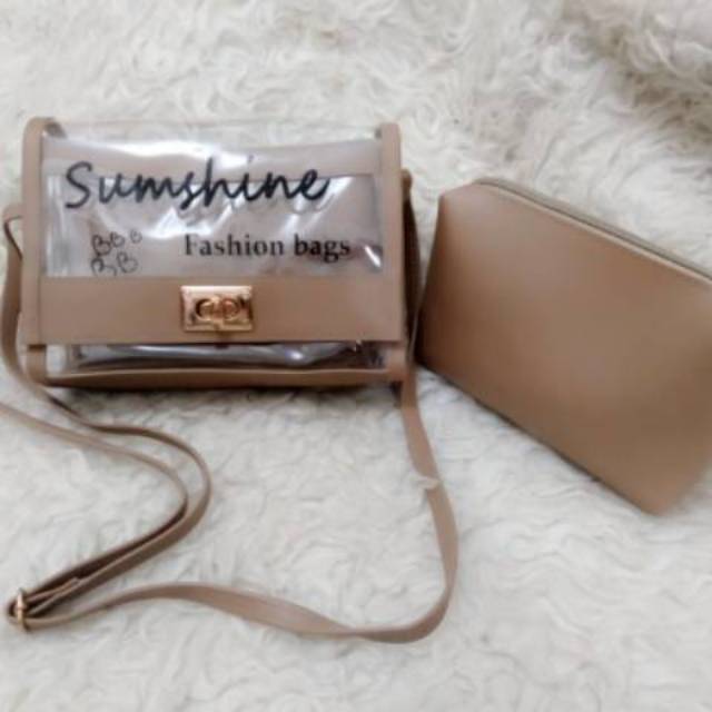 Tas wanita transparan.fasion wanita terbaru.tas import.tas selempang.fasion hijaber terbaru.