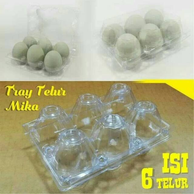 MIKA TELUR ISI 6 / TRAY EGG ISI 6 / TEMPAT TELUR ISI 6 + PENGUNCI