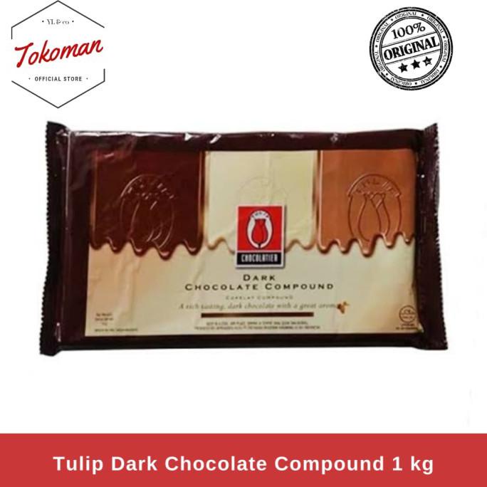 

TULIP DARK CHOCOLATE COMPOUND 1KG / COKLAT COMPOUND DARK