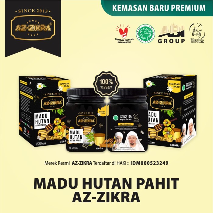 

bf011bb Madu Azzikra Hitam 500Gr Original - Hutan Pahit Ds201Fs