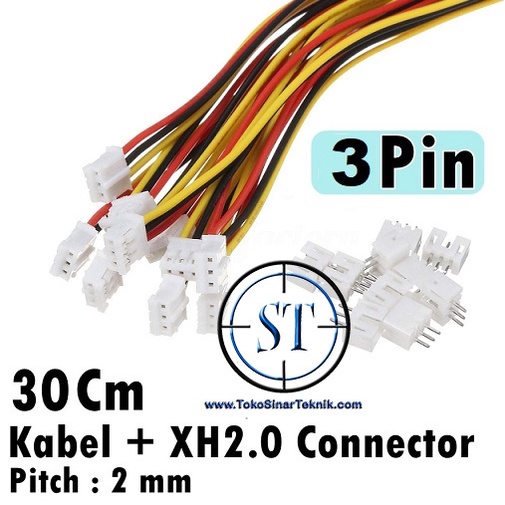 Sepasang Micro ZH 30cm 2.0mm 3-Pin JST 3 Jalur Connector Plug Male Female Mini JST 3pin 3p Kabel Male Female PCB Konektor Plug