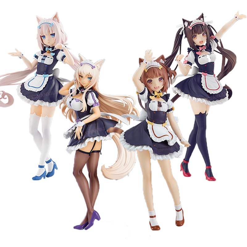 2022 Mainan Action Figure Anime NEKOPARA Jepang Bahan PVC Untuk Hadiah Anak