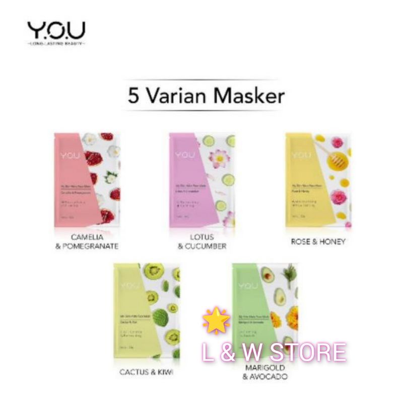 YOU My Skin-Mate Face Mask 22gr/Mask Wajah You