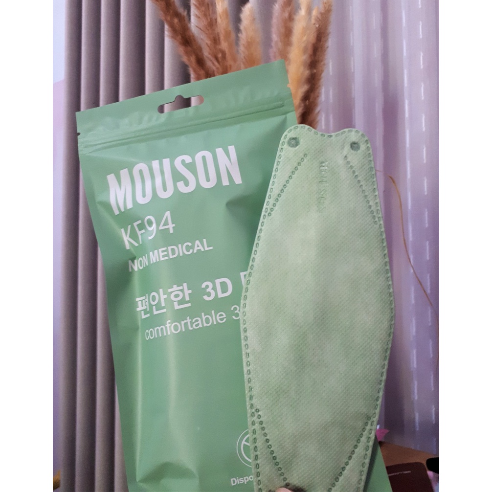 Masker KF 94 Mouson Original Masker Korea Kf94 Emboss Mouson 4 Ply Isi 10pcs/pack