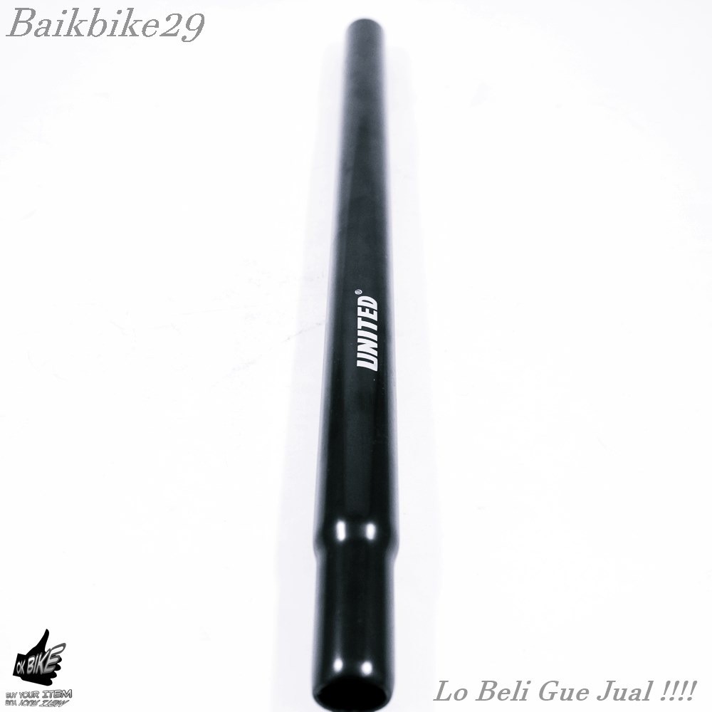 Seatpost United Ukuran 25.4 mm Panjang 40cm Hitam