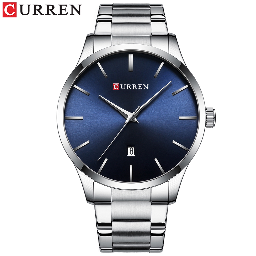 

Jam Tangan Pria Curren Pria Watch Simple Stainless Steel Quartz Watch Waterproof Bisnis Jam