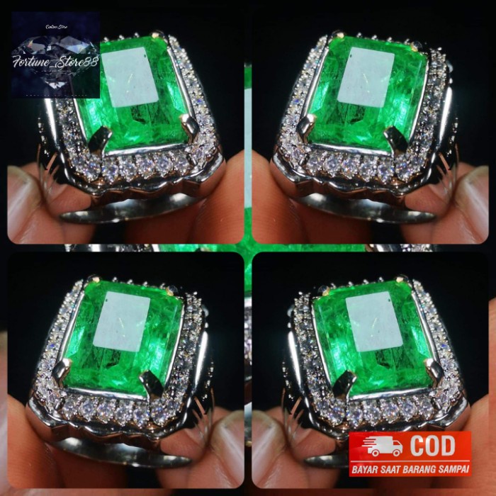 CINCIN BATU NATURAL ZAMRUD COLOMBIA BIG TERMURAH