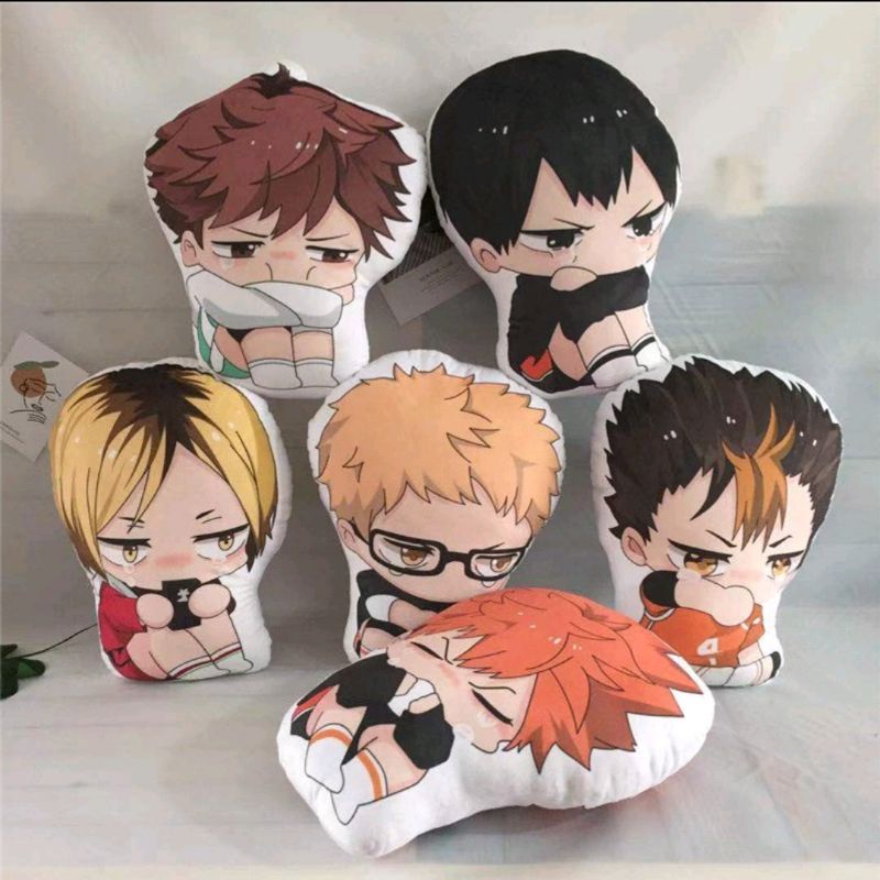 plushie standee haikyuu character duo hinata oikawa keychain boneka anime miya bokuto tsukki sugawar