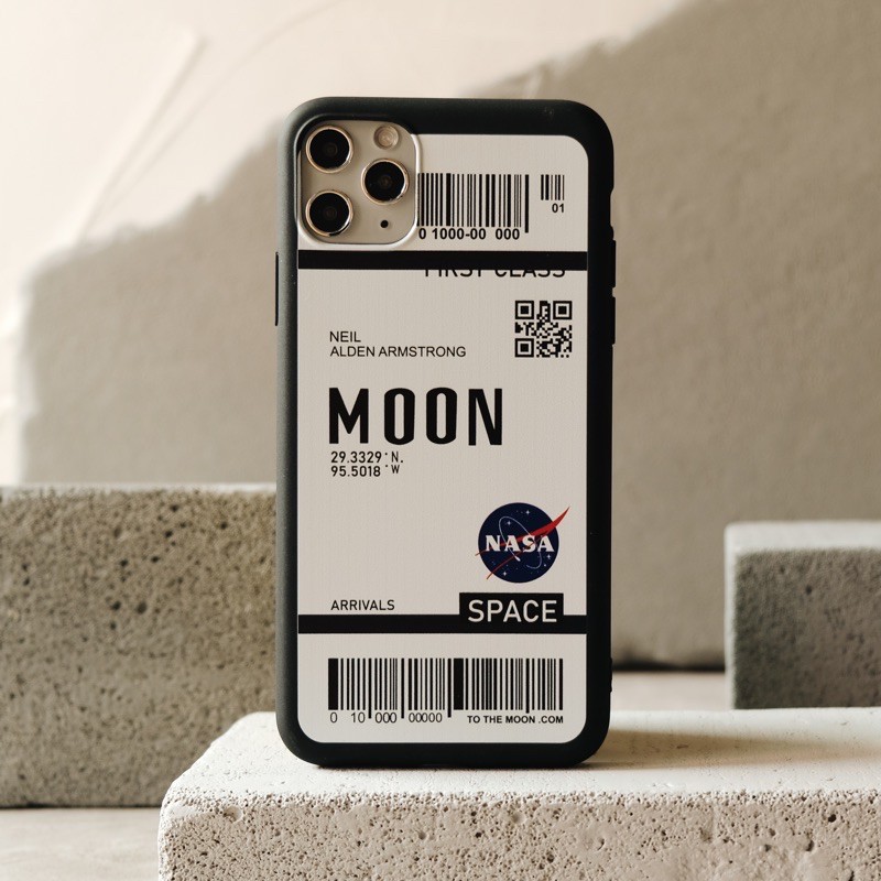 Nasa Ticket (1) Softcase full cover Iphone 6 7 8 6+ 7+ 8+ X XR XSMAX 11 12 PROMAX-NST. MOON