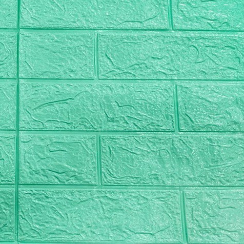 ☀ INDOLAND ☀ Wallpaper Dinding Foam 3D / Stiker Wallpaper Dinding Mini Dekorasi / Wallpaper 3D R461-HIJAU MUDA