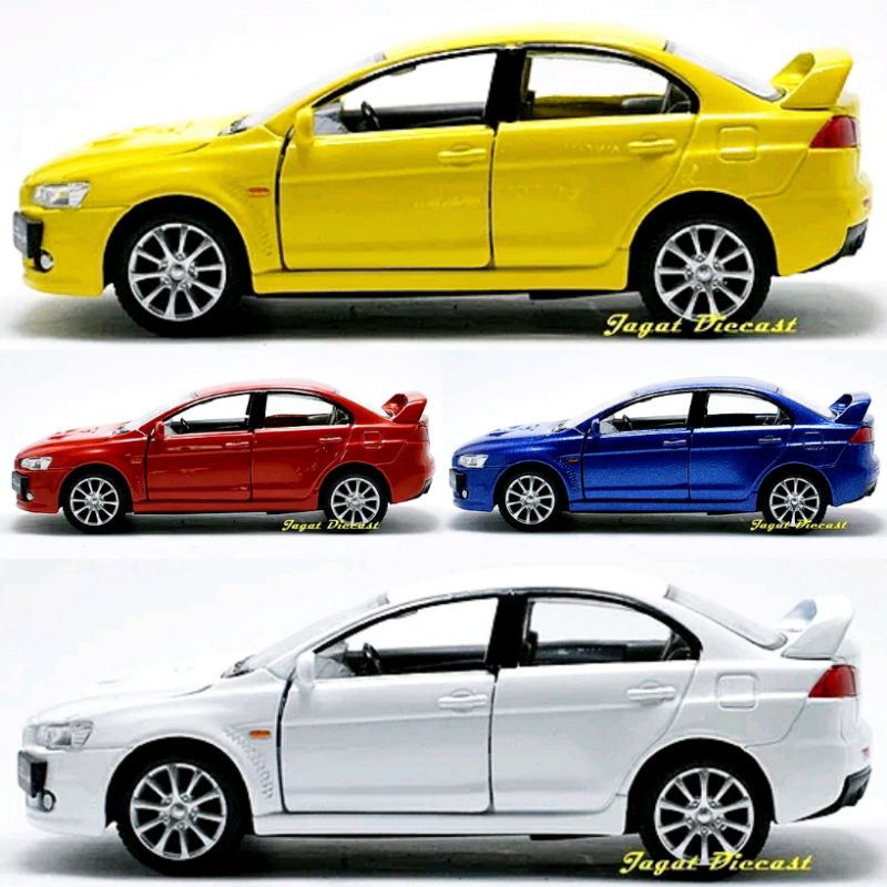 Kinsmart Mitsubishi Lancer Evolution X Mainan Mobil Mobilan Jagat Diecast Miniatur Jagat_Diecast