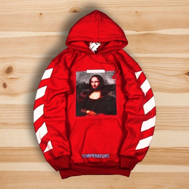 Hoodie OffWhite Monalisa Digonal Arrow Red