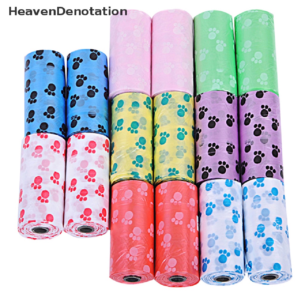 [HeavenDenotation] 10X Rolls Pet Dog Puppy Cat Poo Poop Waste Disposable Clean Pick Up Bags