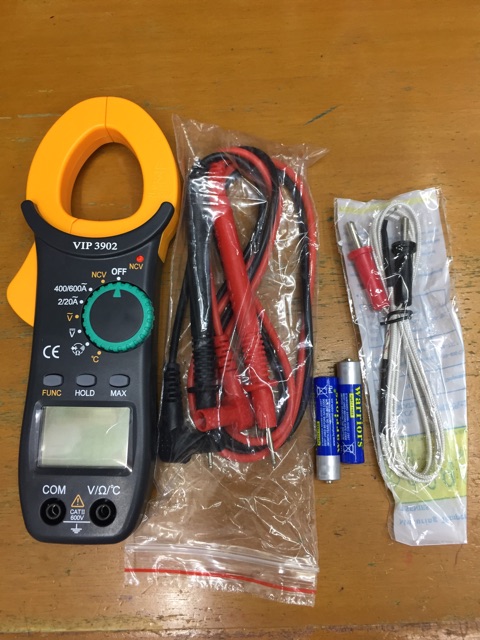 Tang ampere VIP 3902 digital clamp meter + thermometer