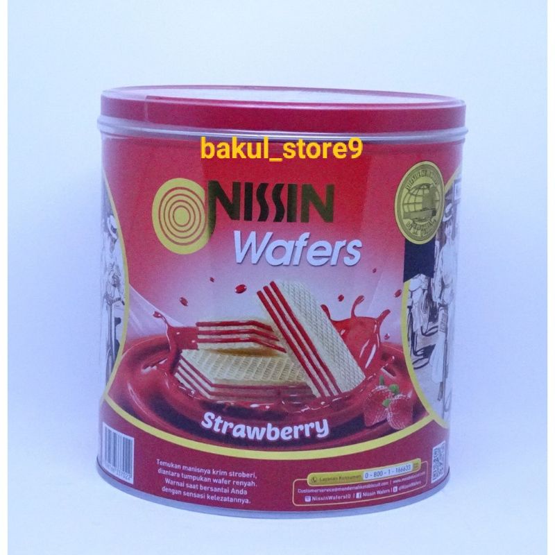 Nissin Wafer Strawberry/ Stroberi 570 Gr Kaleng Limited Edition Terlaris