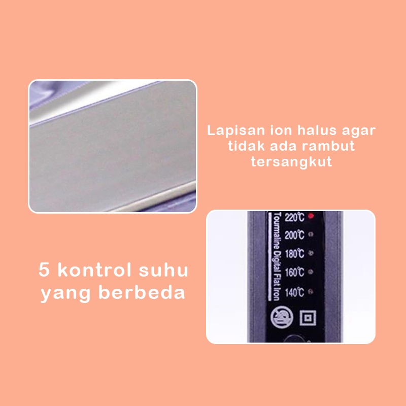 Catokan Rambut 3in1 Lurus &amp; Keriting Curly Pelurus Pengeriting Rambut Hair Straightener