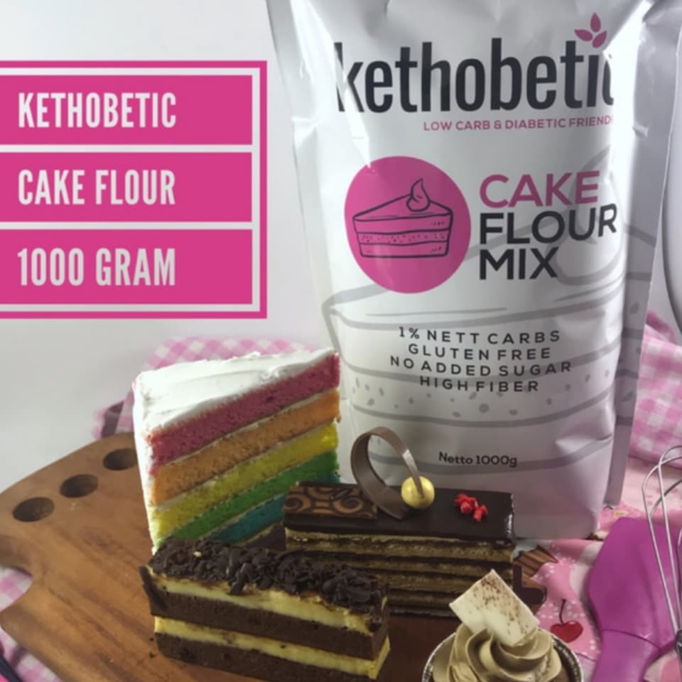 

PROMO KETHOBETIC CAKE FLOUR MIX 1KG LOW CARBS / TEPUNG KETO KHUSUS BOLU CAK TERMURAH