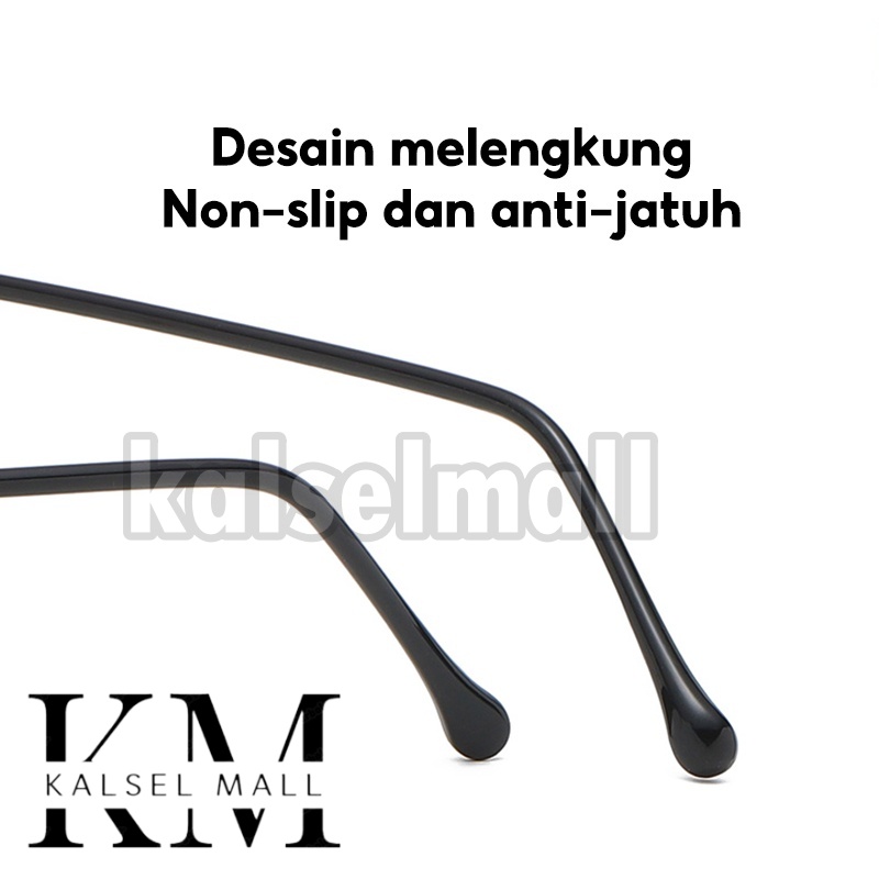 Kacamata Frame Photochromic Fotokrom + Anti Radiasi 2 In 1 Wanita Pria Lensa Persegi Kotak Berubah Warna Hitam Ganggang Besi Polarized Uv 400 Kaca Mata Fotokromik Korea / 2 In 1 Potokromik Photo Chromic Fotocromic Potocromic FTK4