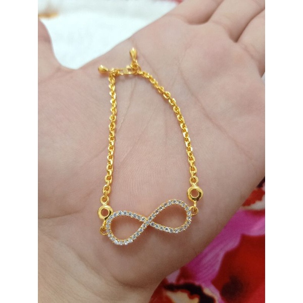 GELANG RANTAI DEWASA PERAK 925 LAPIS MAS 24K