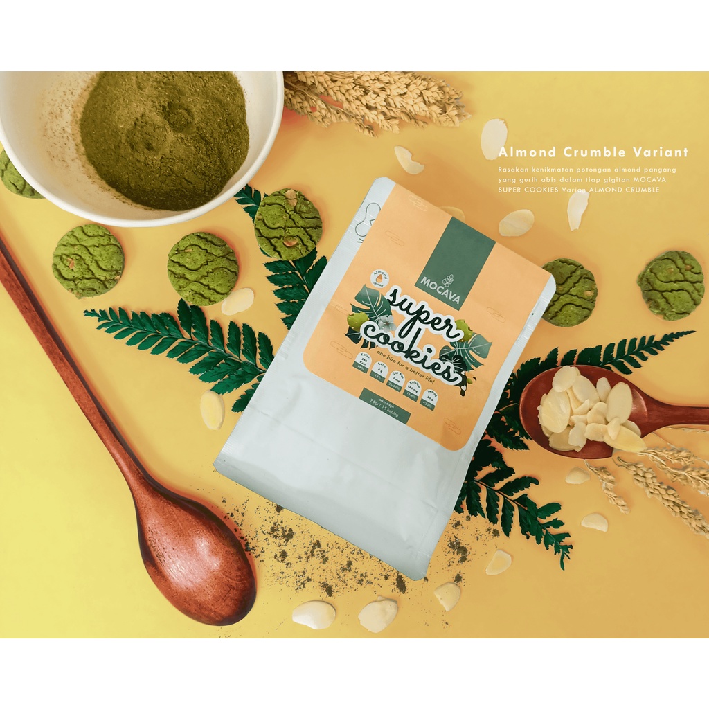 

Gluten free and Healthy Snack Mocava Super Cookies Varian Almond