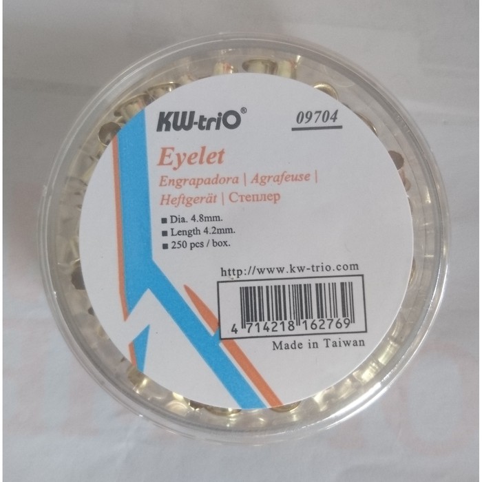 

Eyelets/ Mata Ayam/ Kw_Trio 9704( Length 4.2mm )