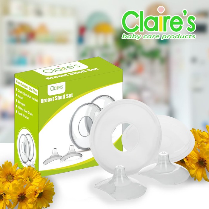 Claires Breast Shell Set and Nipple Shield - Claire's Pelindung Puting