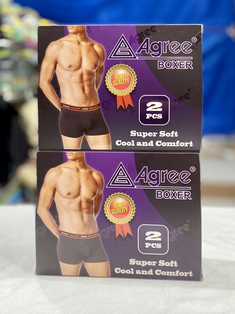 CD Kotak / Celana Dalam Boxer Pria AGREE 6603 isi 2pcs