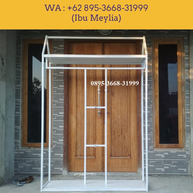 Gawang Gantungan Baju Dari Kayu/ Gawang Display Baju/ Gawangan Baju