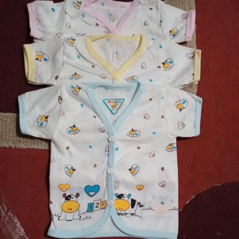 3PC Baju Bayi SNI Newborn Lengan Pendek Meyga