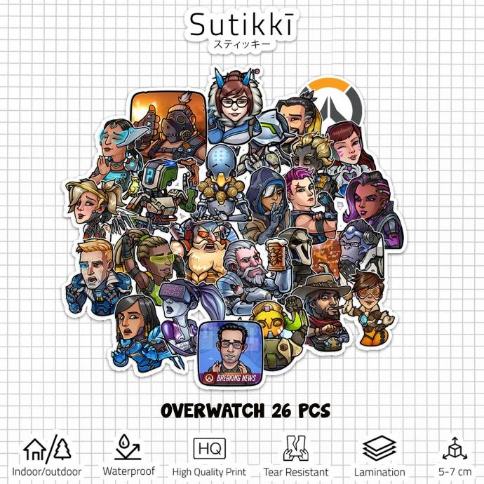 

Sticker Pack Game Overwatch PS4 Steam Computer Stiker Laptop Vinyl sukik90 Juara