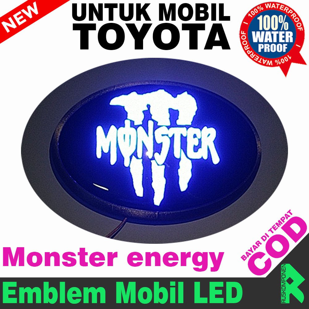 Led mobil toyota Lampu mobil Emblem LED toyota Lampu belakang toyota Logo mobil Aksesoris mobil LED