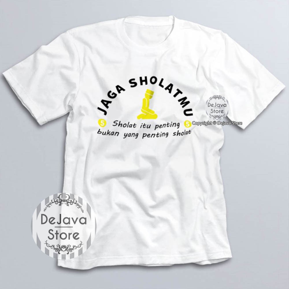 Kaos Dakwah Islami Jaga Sholatmu Baju Santri Religi Tshirt Distro Muslim Premium-4