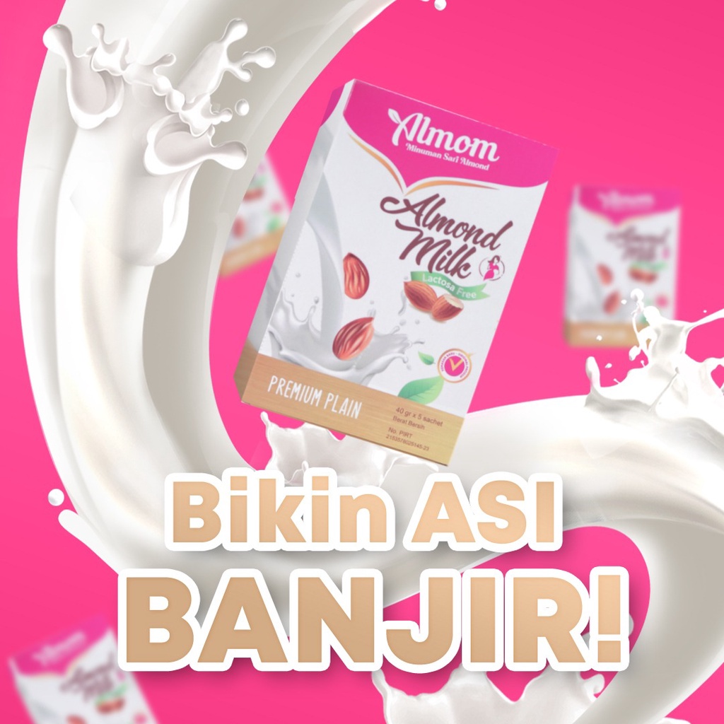 ALMOM Premium Plain Almond Milk Susu Pelancar Asi / Asi booster Sari Almond