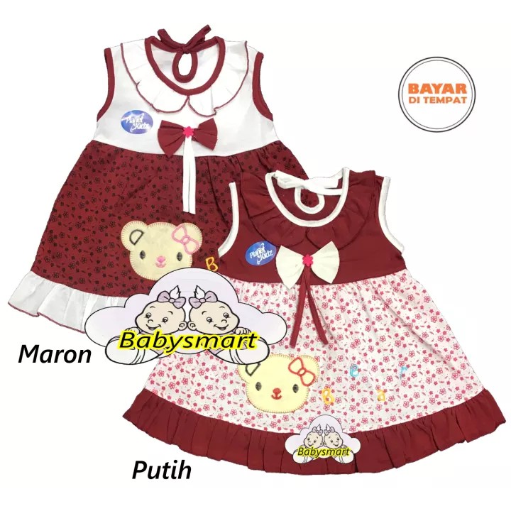 Babysmart - PLANET KIDS Dress PITA BEAR Baju bayi perempuan usia 0-12 bulan/Pakaian anak cewek