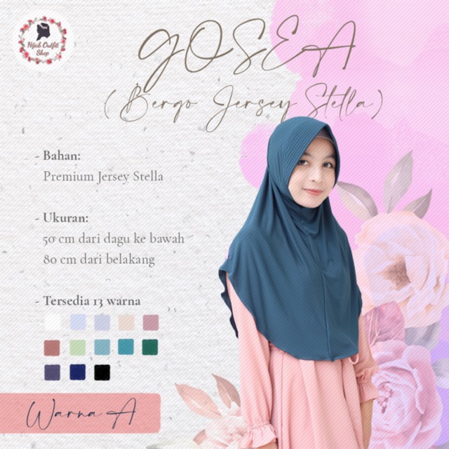 GOSEA - GOMINI (gosea mini) warna 1 - bergo jersey stella bergo daily dewasa dan anak