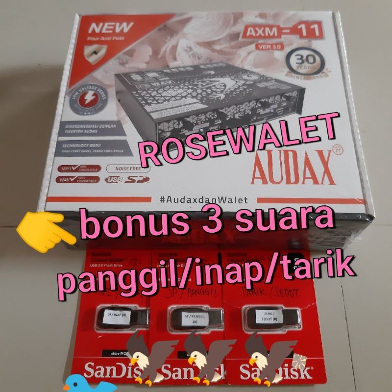 AMPLI WALET AUDAX AXM 11 VERSI 4.0 ANTI PETIR DIGITAL VOLUME ORIGINAL + 3 SUARA