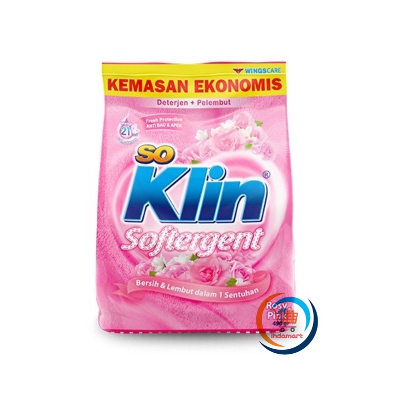 Soklin Softener Detergen Bubuk Pink 250 gr