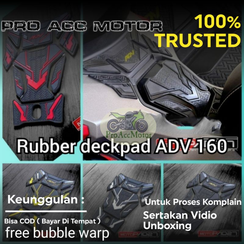 Deckpad Rubber ADV 160 Cover Tankpad Rubber ADV 160 Karet Premium