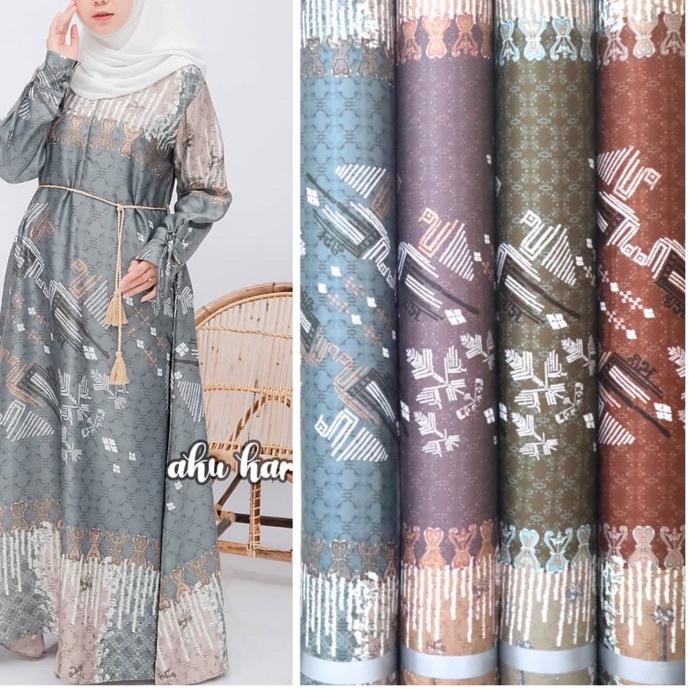 ♥F⚡ASH SALE♥ Kain Diorsilka Gayatri motif ETNIK / silk bahan gamis seragam / kain meteran murah / ma