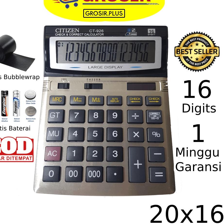 

Kekinian - Kalkulator Besar 16 Digit CT 926 - Calculator Kakulator Check Dagang Warung Besar Jumbo 16 Digit ,,