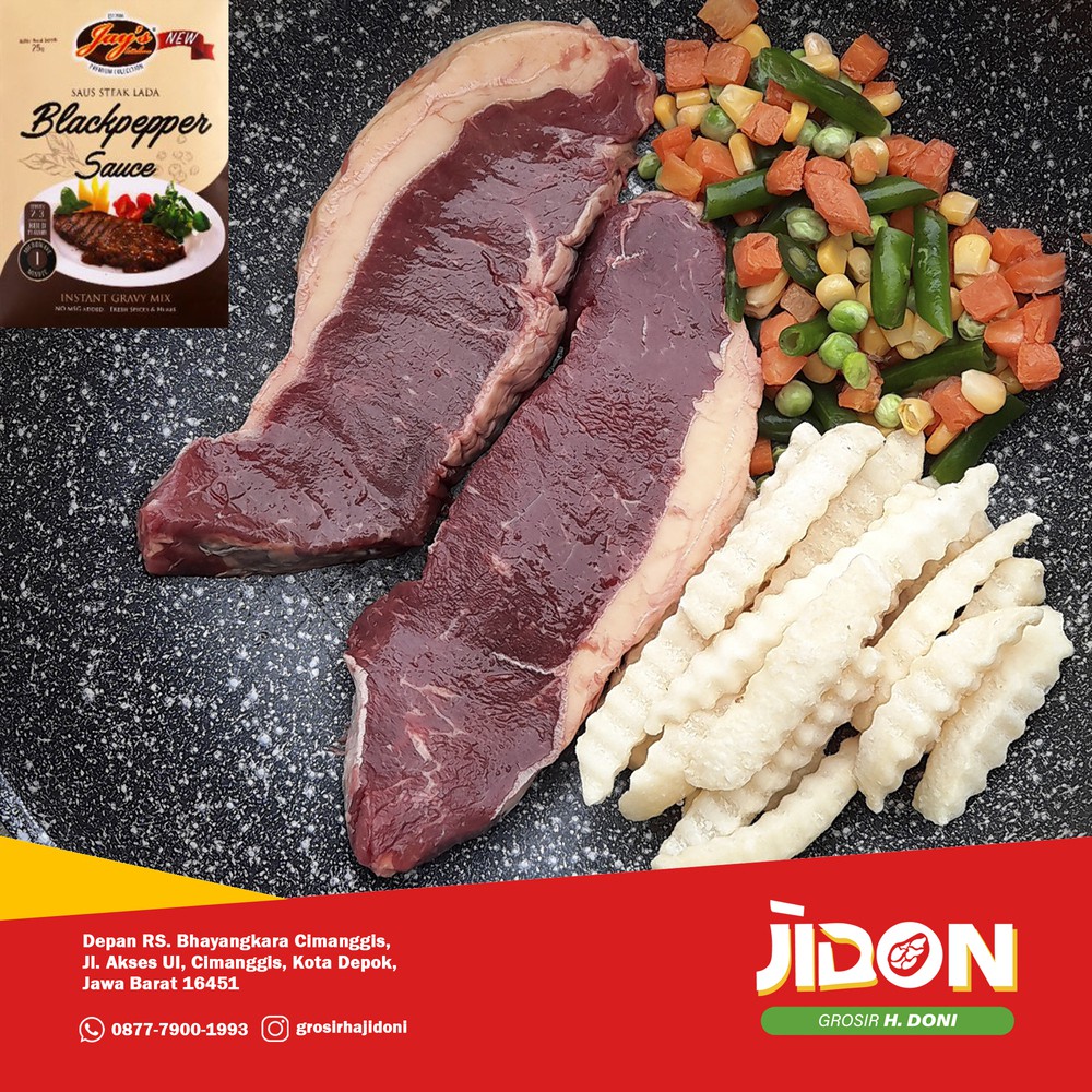 

Jual Paket Daging Sapi Steak Sirloin Aus (Untuk 2 Orang)