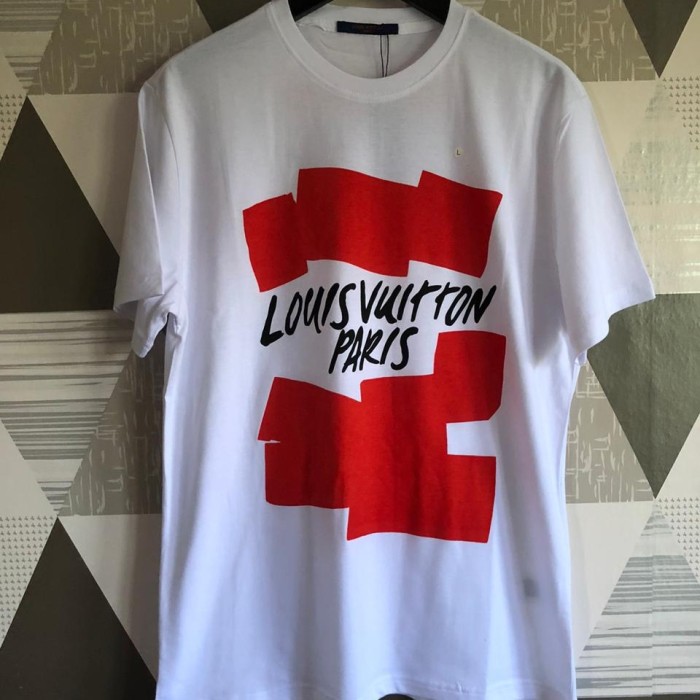 T-SHIRT LV MALLETIER RED PREMIUM KAOS PRIA LV KAOS WANITA LV UNISEX