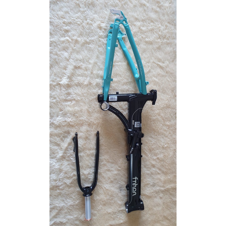 Frame Set Fnhon Blast 20 inch Discbrake Aluminum 2 Warna Blue Black 22 inch Sepeda lipat Biru Hitam Handlepost ukuran 31 35 37 cm telescopic