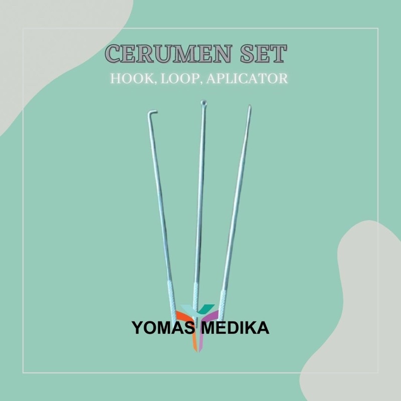 Cerumen Serumen Set Isi 3 Alat Evakuasi Kotoran Telinga