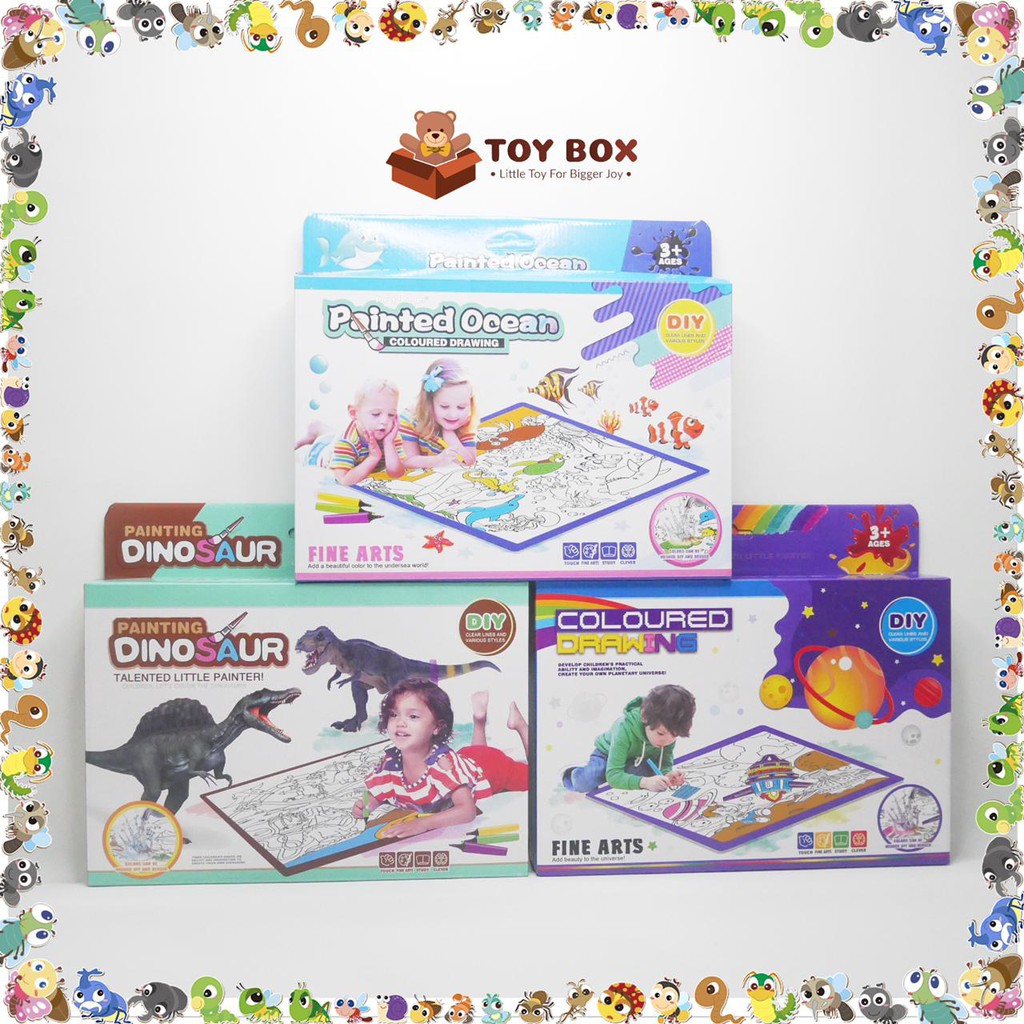 Jual ALAS MEWARNAI - COLORING MAT - COLORING SHEET - Washable Coloring