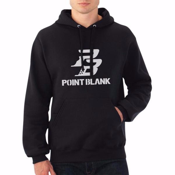 Jaket hoodie Point Blank Hitam Grosir Sweater Bandung