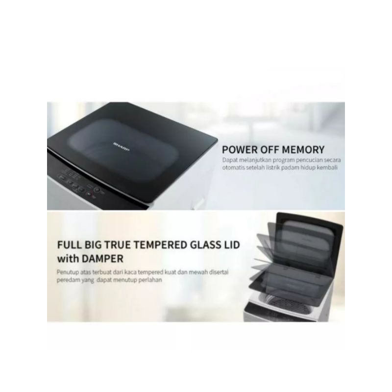 Mesin Cuci Sharp Automatic 9kg esm958 kota cirebon garansi